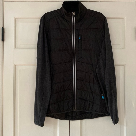 CHCB Cycling Quilted Jacket‎ Vest Shirt Light Jacket Black Puffy Gray Size Large - Picture 3 of 14